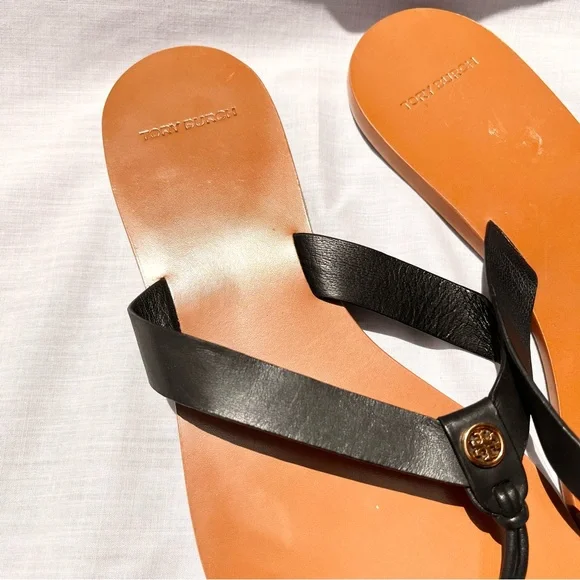 Tory Burch Black Sandals Minimalist Design - Picture 5 of 10